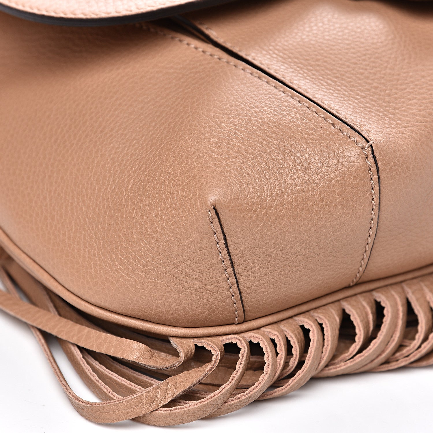 Gucci Calfskin Medium Nouveau Fringe Shoulder Bag Tan 6 of 10