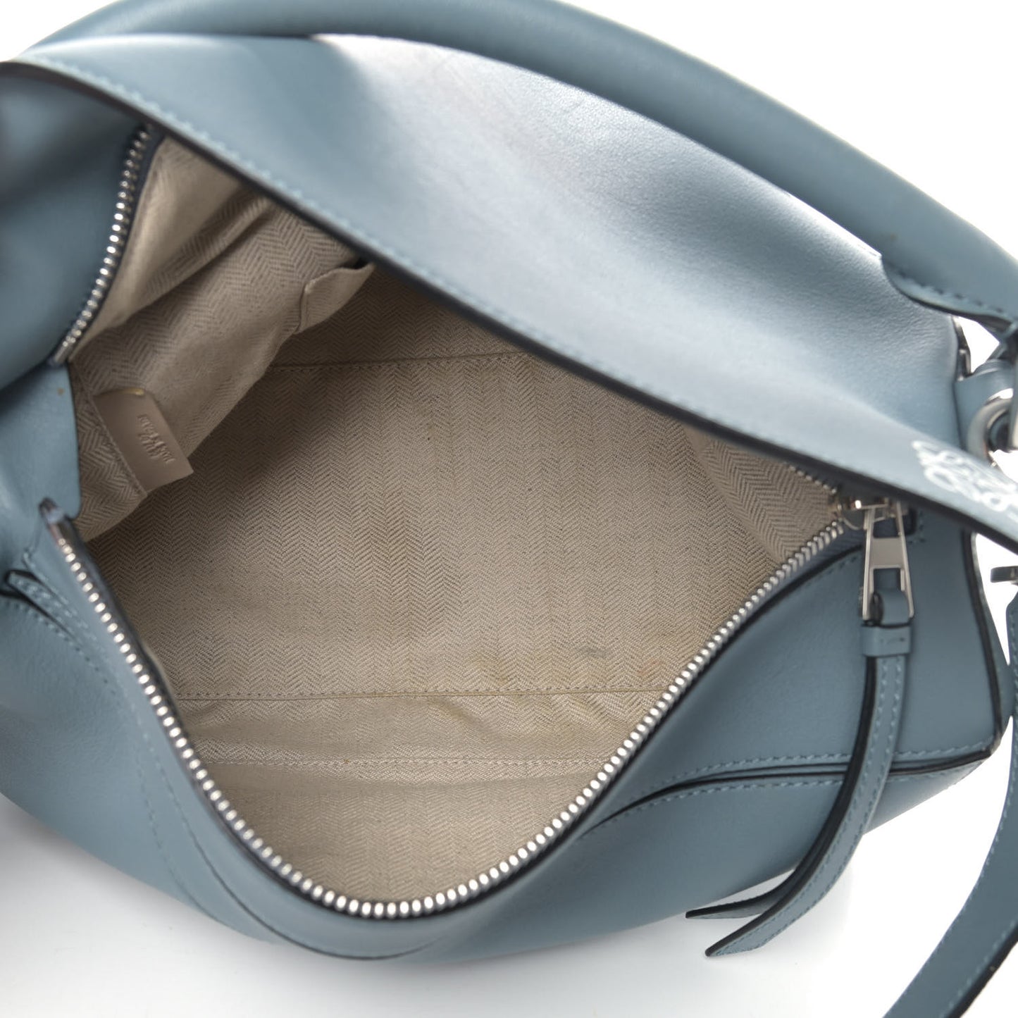 Calfskin Medium Puzzle Bag Stone Blue