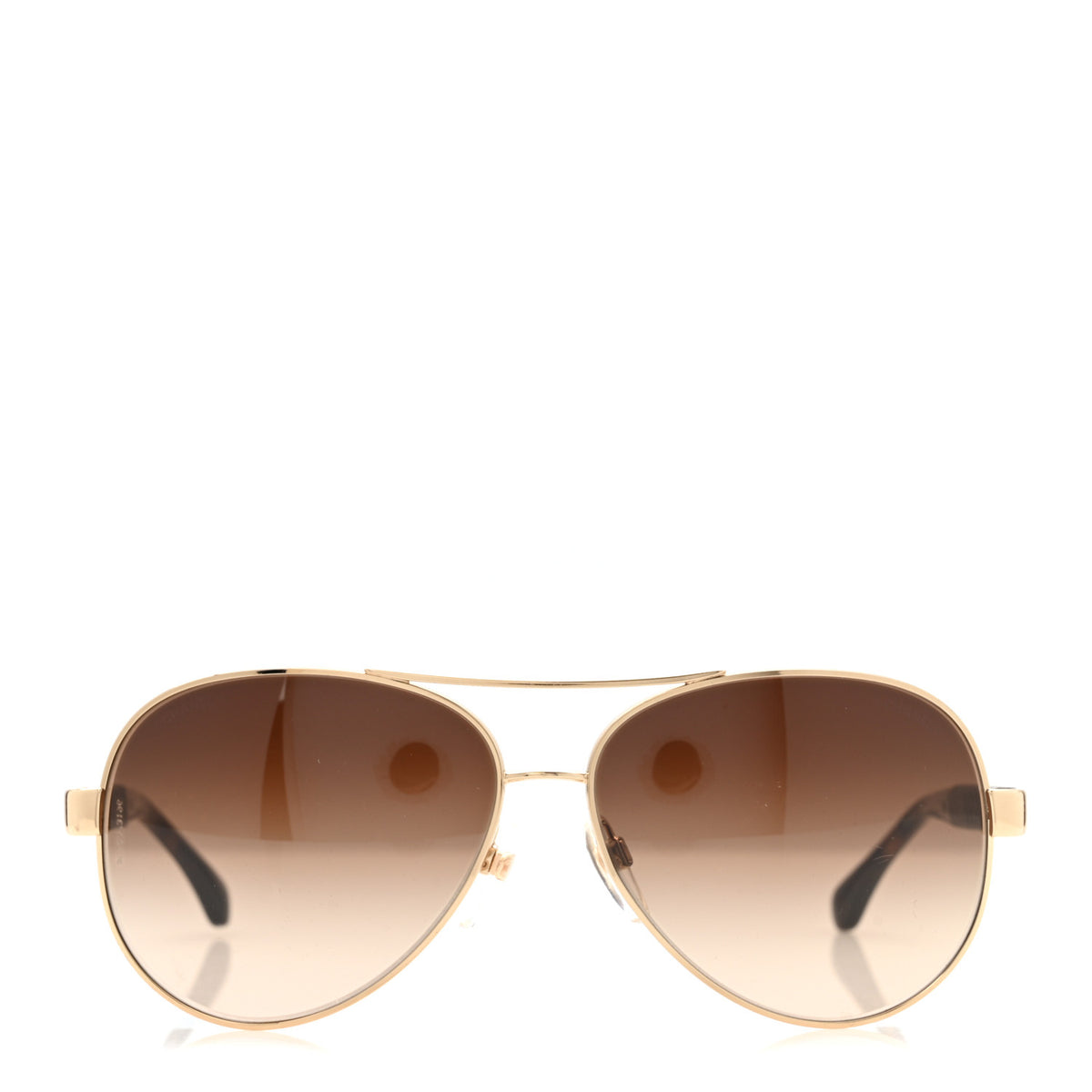 Chanel Lambskin Quilted CC Aviator Sunglasses 4195-Q Black  display picture 3