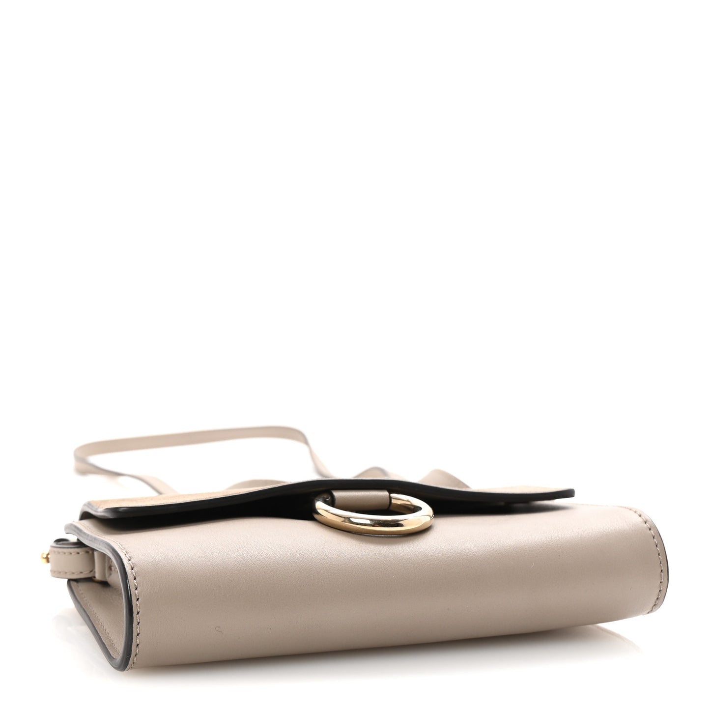 Suede Calfskin Mini Faye Shoulder Bag Motty Grey