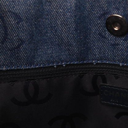 Chanel Denim Large CC Tote Dark Navy Blue 11 of 12