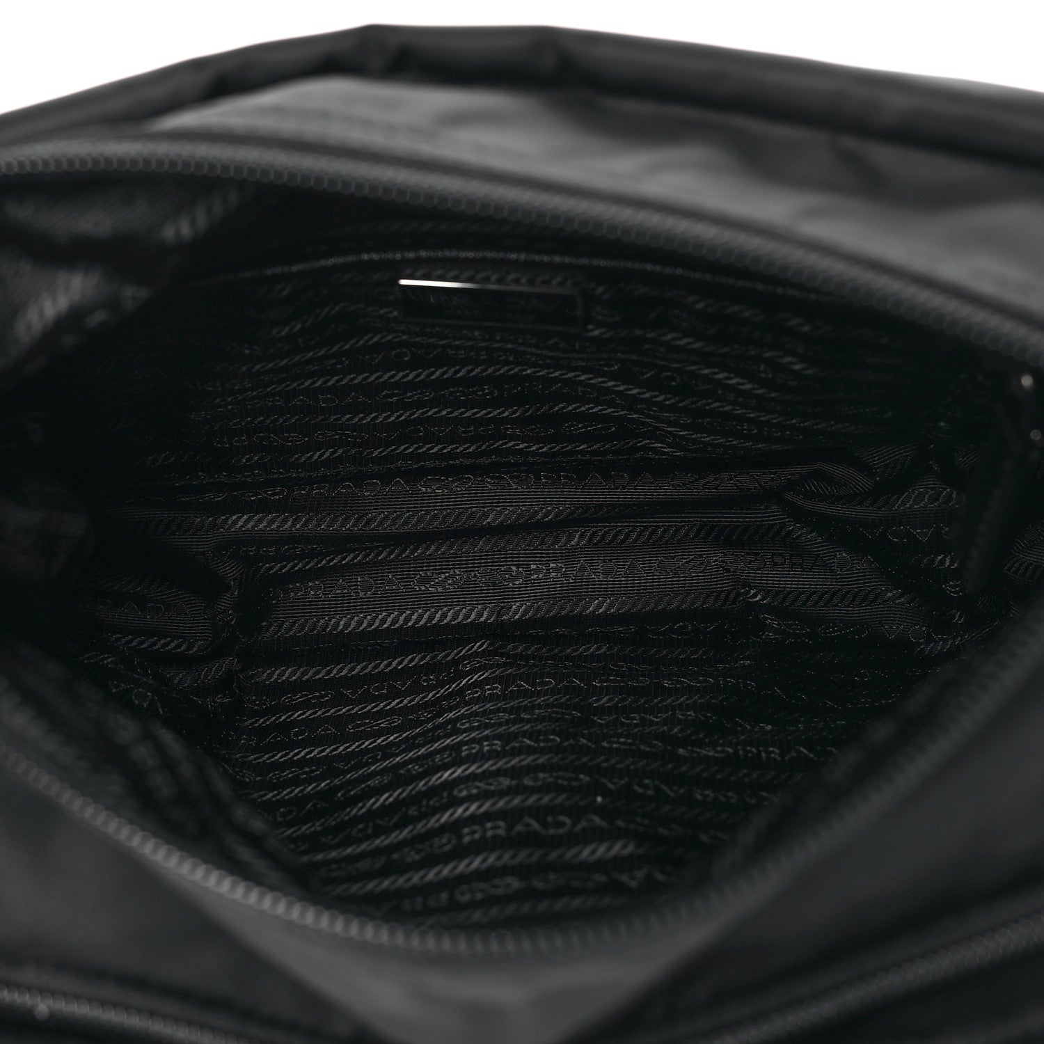 Prada Re-Nylon Vela Saffiano Pocket Single Buckle Messenger Shoulder Bag Black 5 of 9