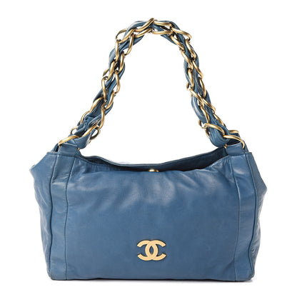 Chanel Lambskin Small Olsen Shoulder Bag Blue 1 of 12