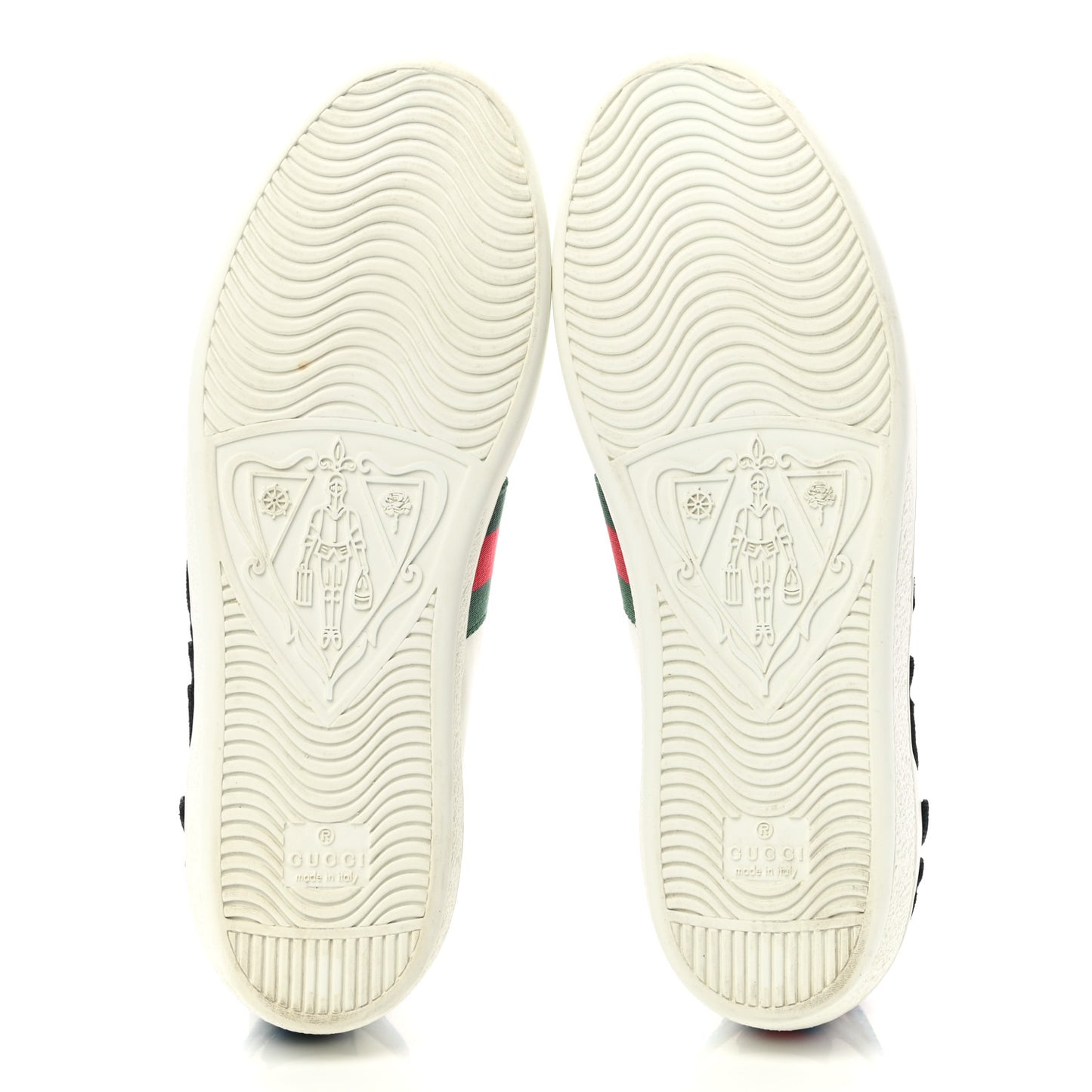 Calfskin Web Floral Embroidered Womens Ace Sneakers 39 White