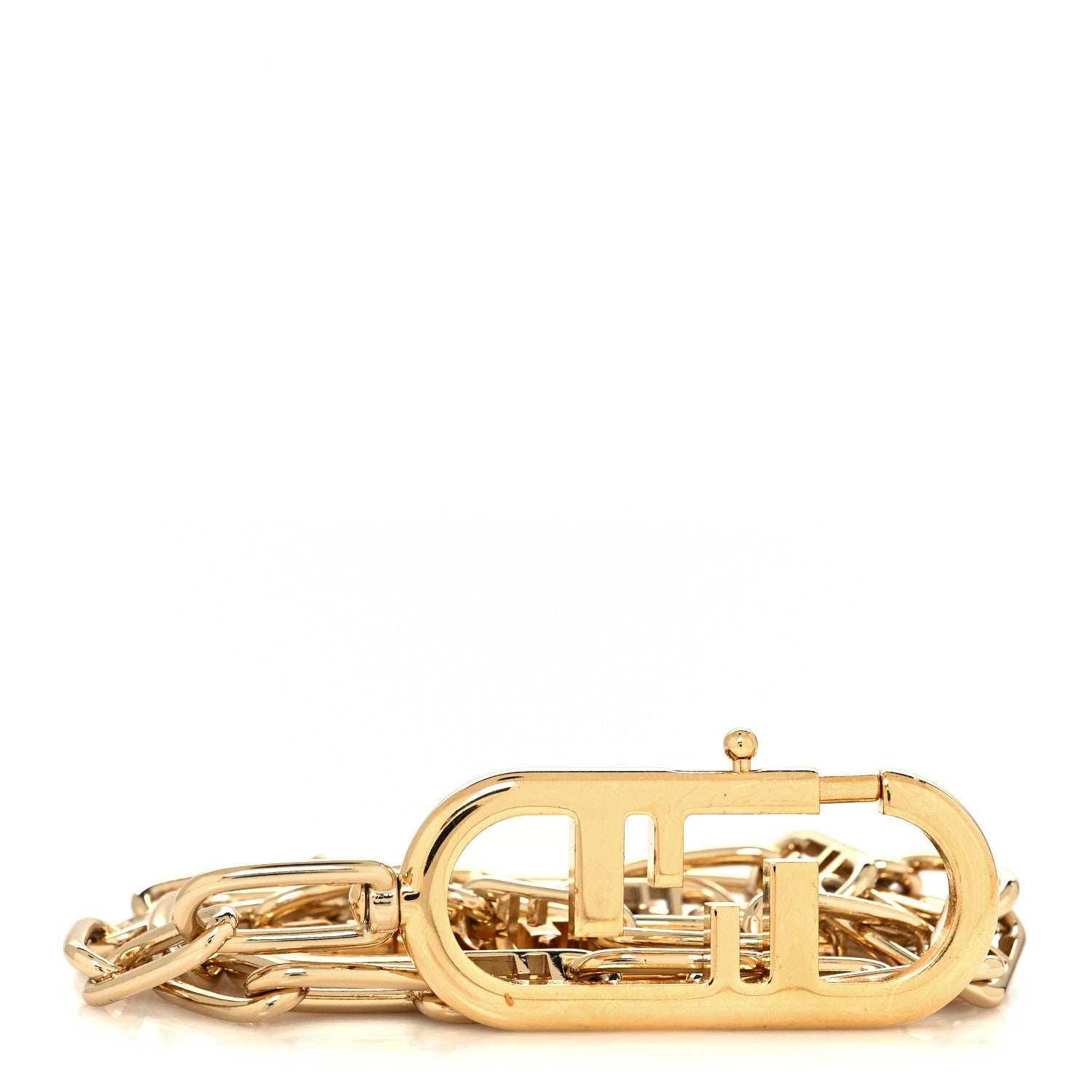 Versace FENDI Metal O'Lock Strap You Gold 1 of 4