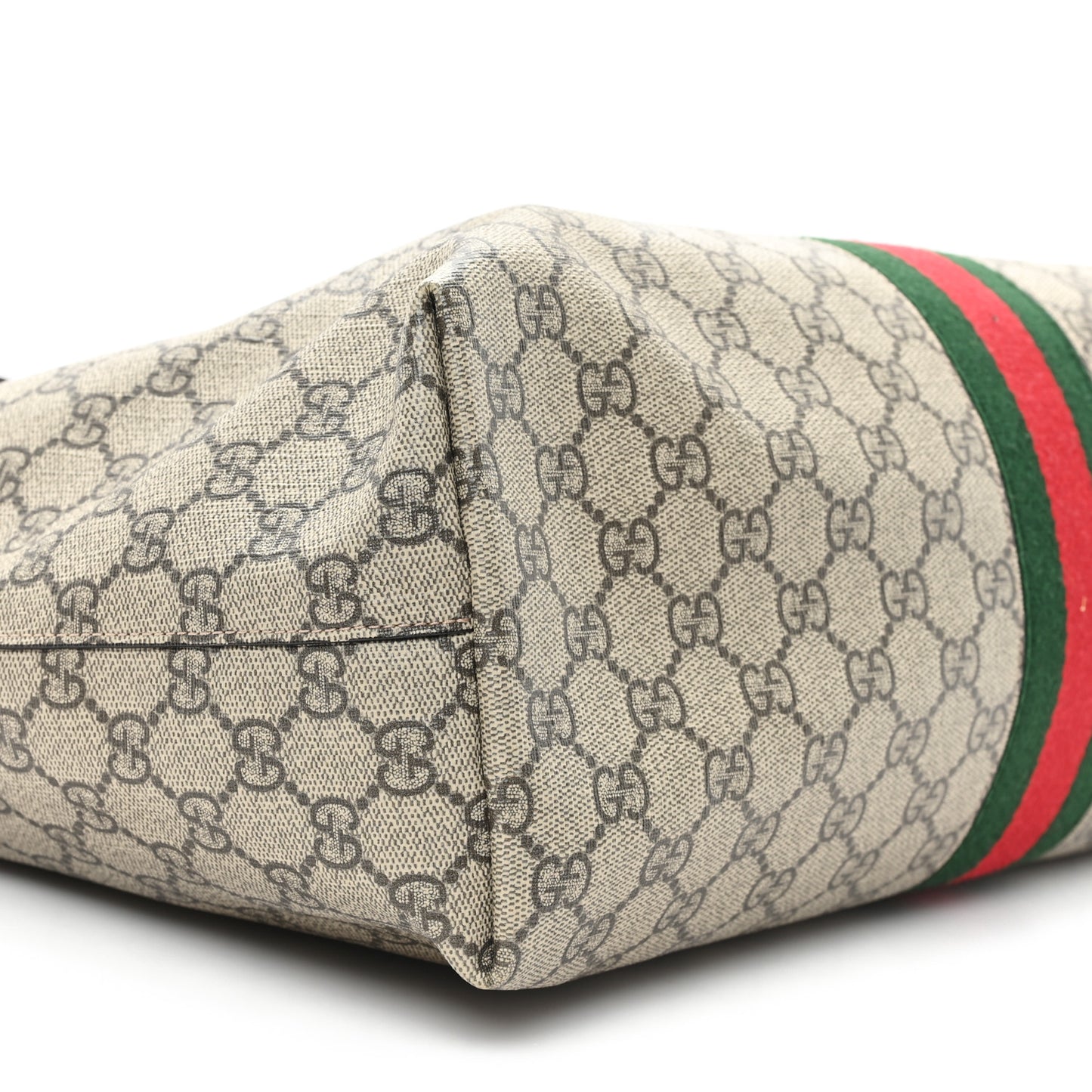 GG Supreme Monogram Medium Ophidia Shopping Tote Brown