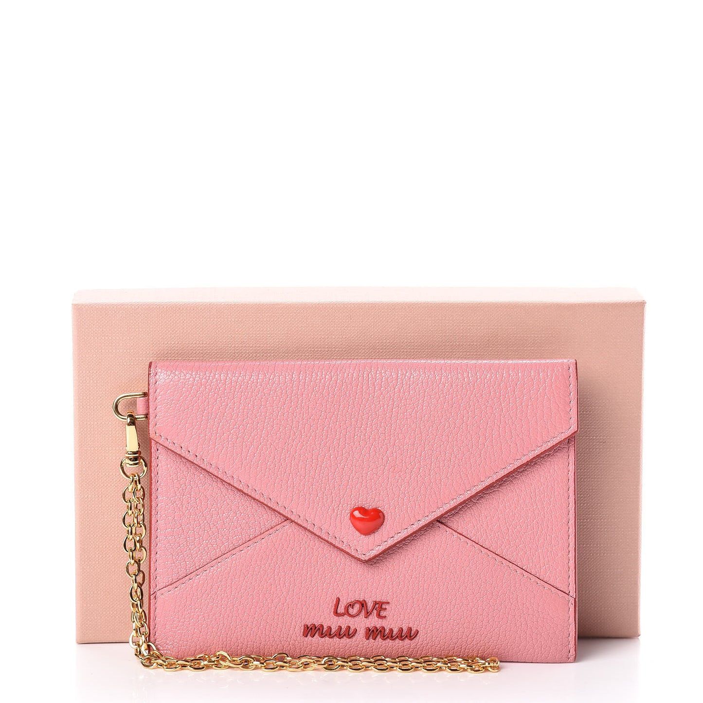 Goatskin Madras Love Wristlet Pouch Orchidea