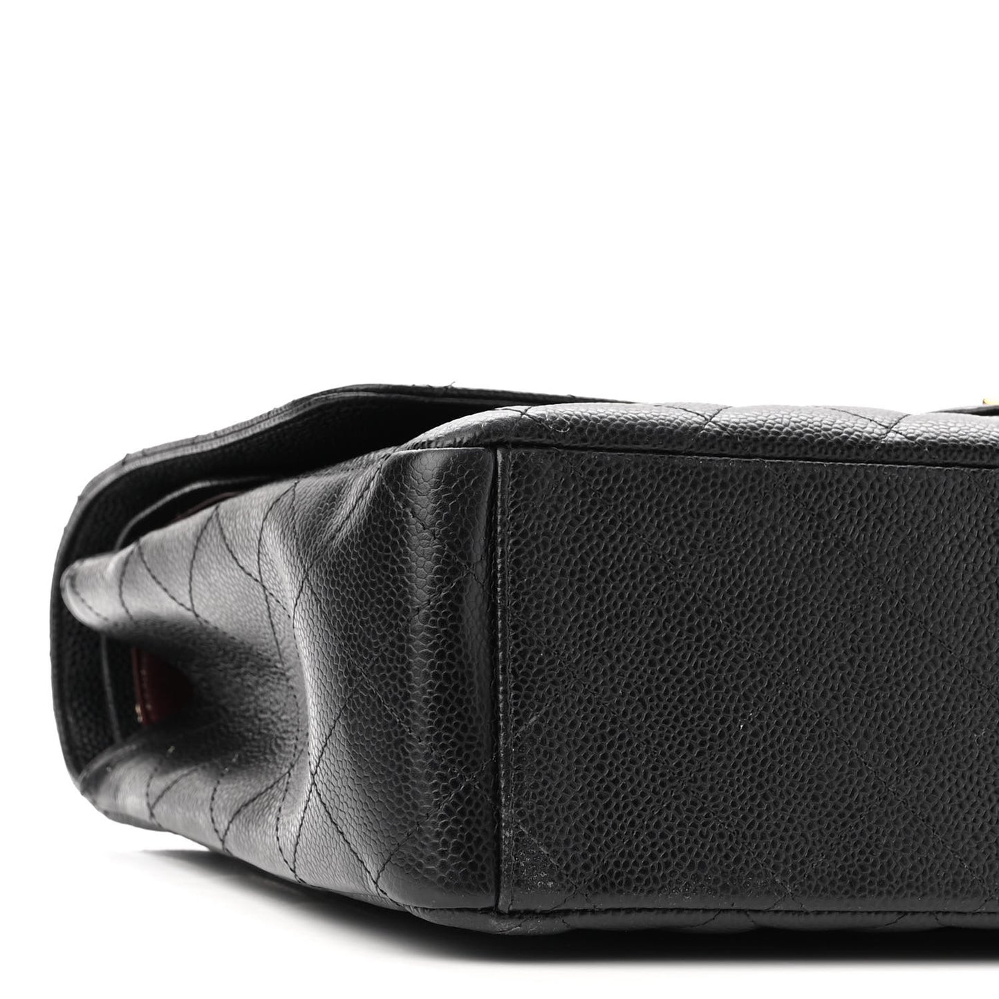Caviar Quilted Maxi Double Flap Black