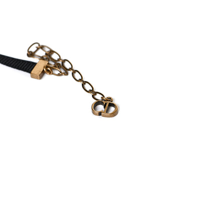 Christian Dior Grosgrain Ribbon J'Adior Logo Choker Necklace Black 8 of 8