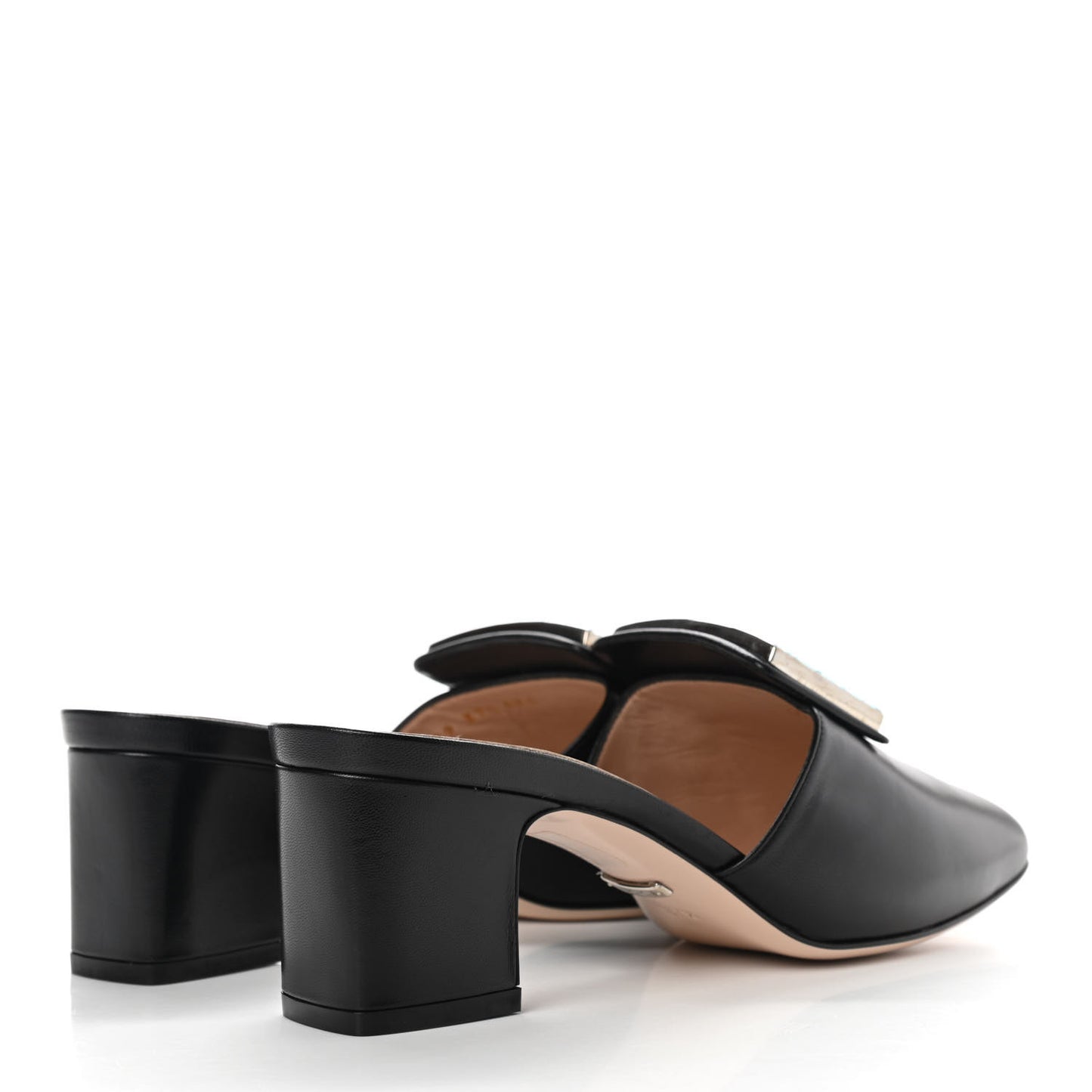 Malaga Kid Crystal Square G Madelyn 60mm Mules 37.5 Black