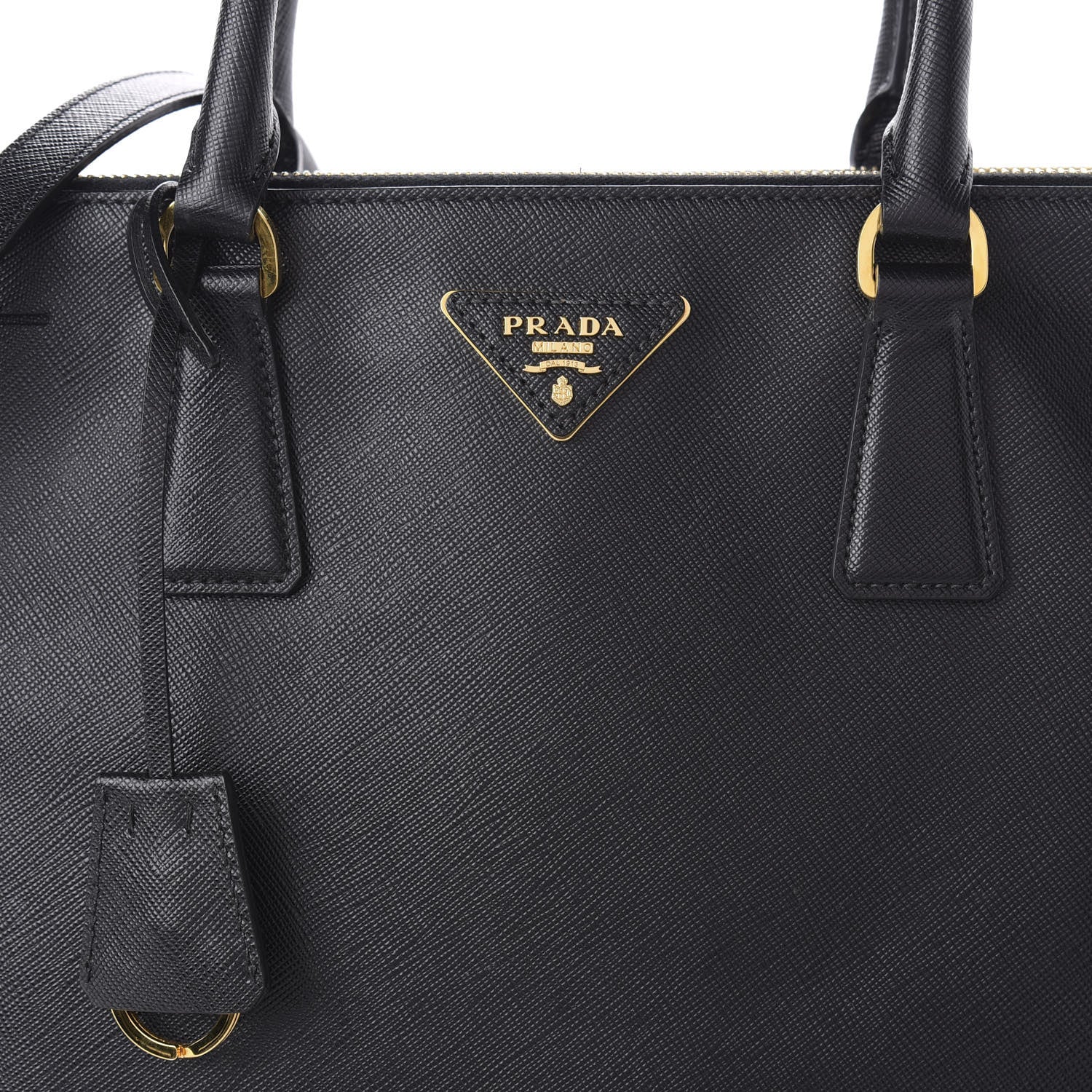 Prada Saffiano Medium Galleria Double Zip Tote Black 9 of 9