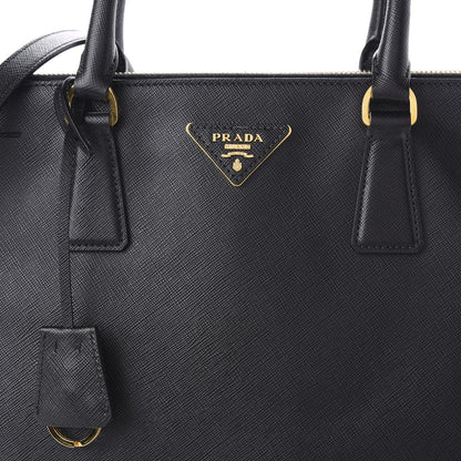Prada Saffiano Medium Galleria Double Zip Tote Black 9 of 9