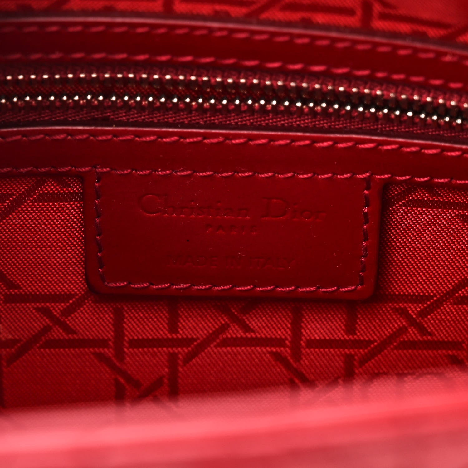 Christian Dior Patent Cannage Large Lady Dior Red 6 of 11