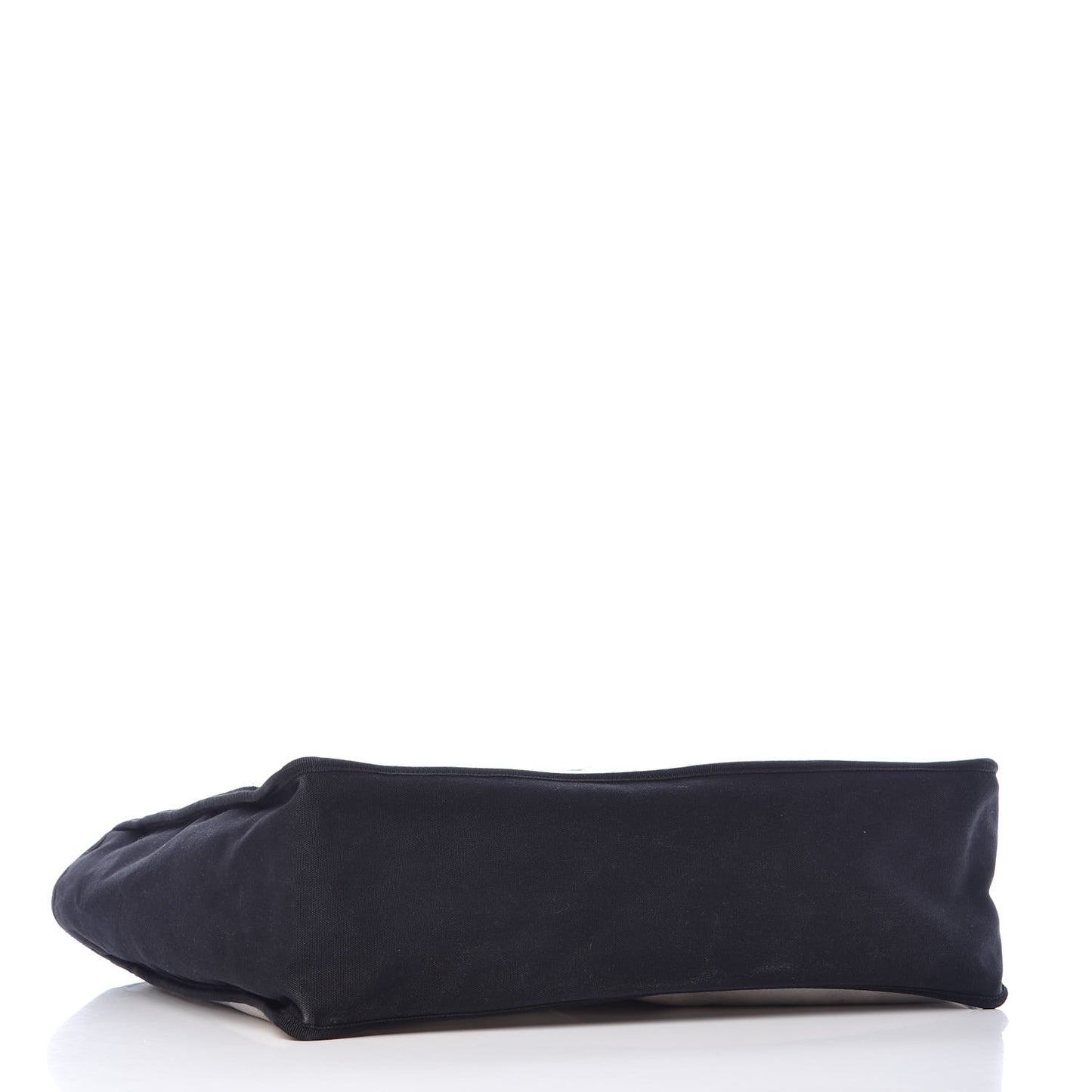 Canvas Calfskin Large Let's Demonstrate Tote White Black