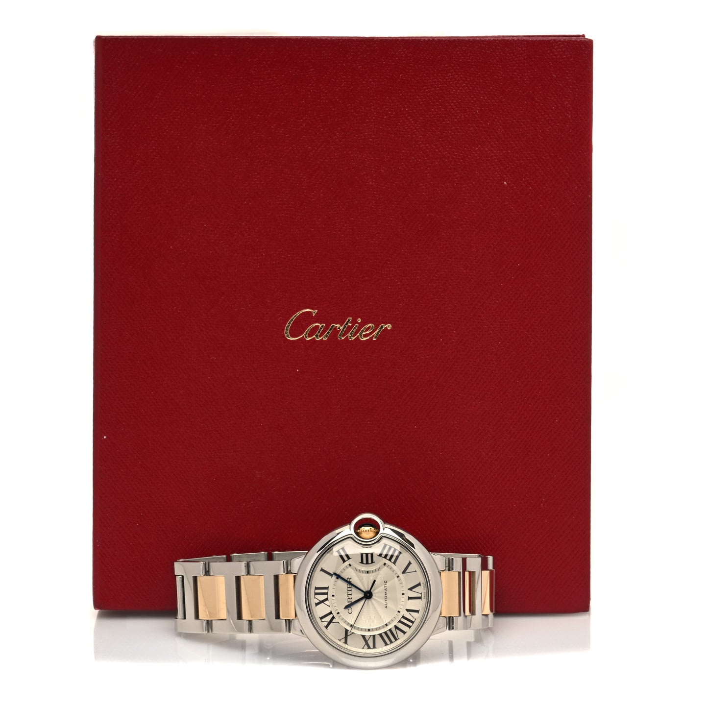Stainless Steel 18K Yellow Gold 36mm Ballon Bleu De Cartier Automatic Watch
