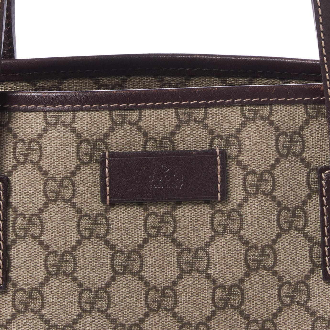 GG Supreme Monogram Small Joy Tote Dark Brown