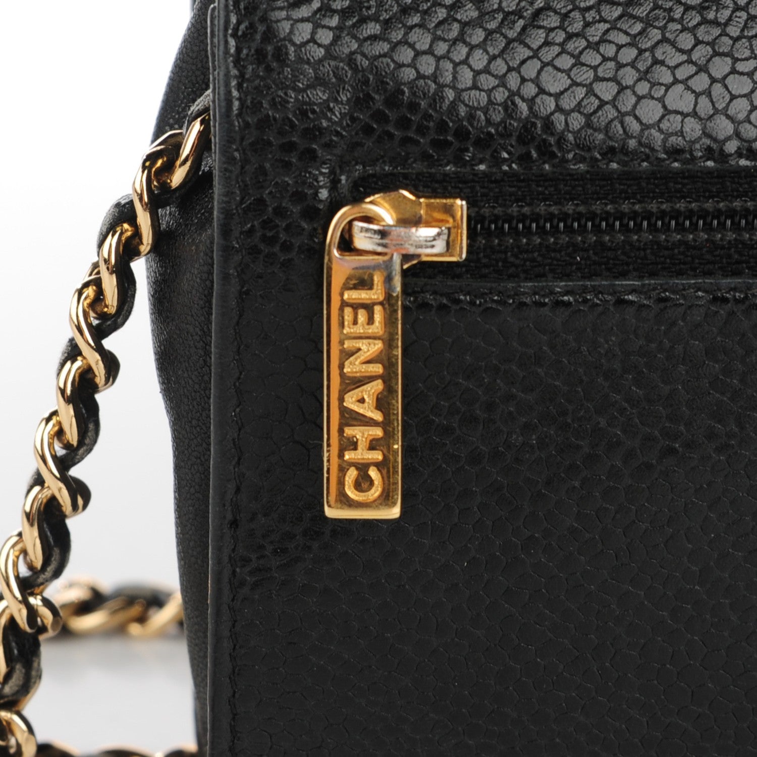 Chanel Caviar Timeless CC Wallet On Chain WOC Black 10 of 15