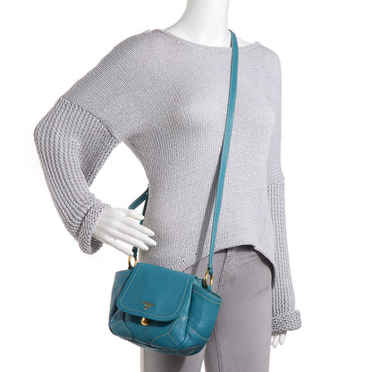 Prada Vitello Daino Crossbody Bag Turchese 2 of 9