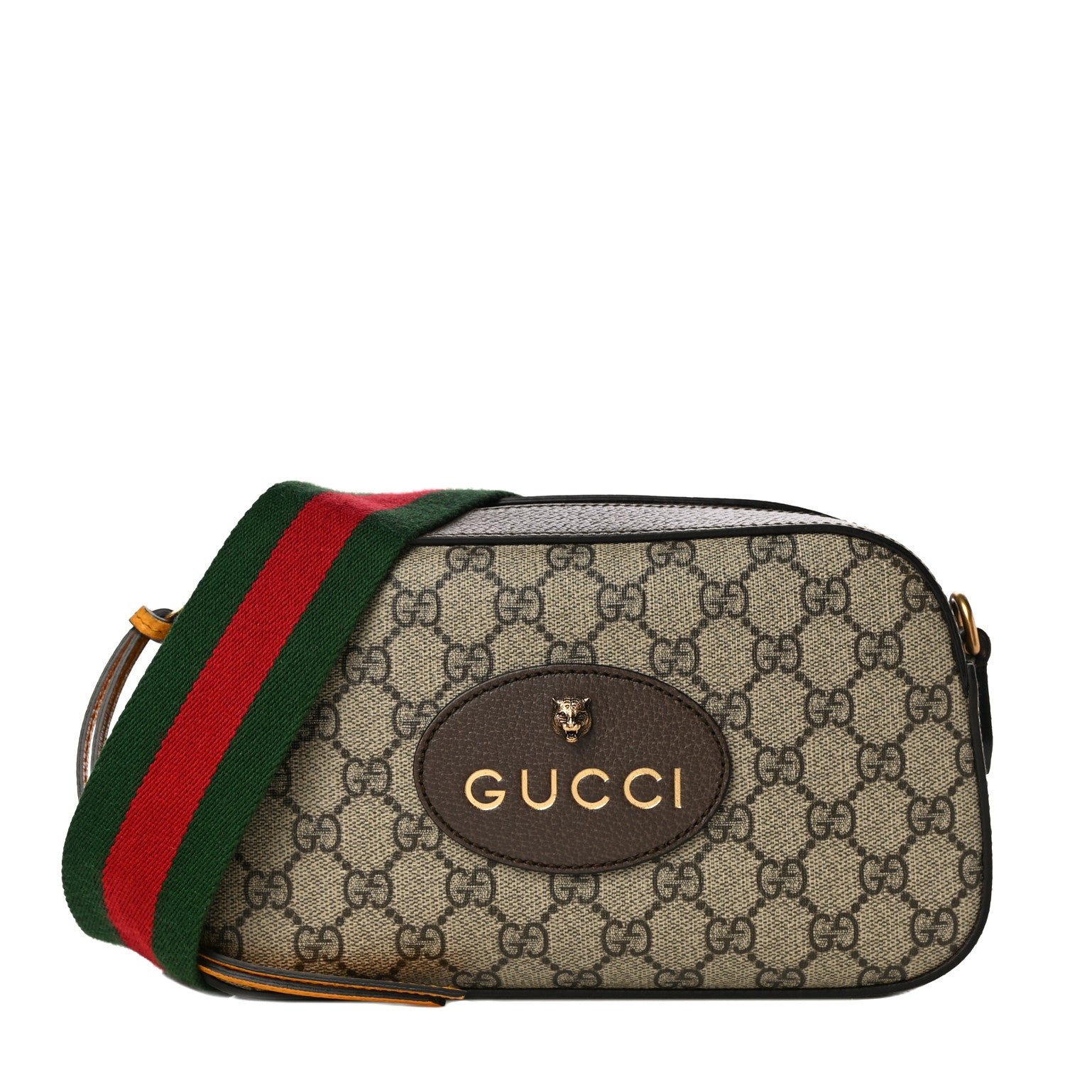 Gucci GG Supreme Monogram Web Neo Vintage Shoulder Bag Beige New Acero Crop 1 of 11