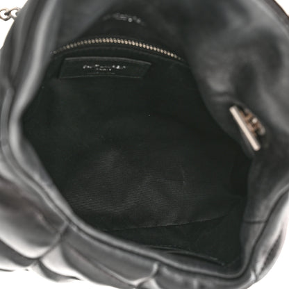 Saint Laurent Lambskin Quilted Toy Loulou Puffer Monogram Chain Satchel Black 3 of 11