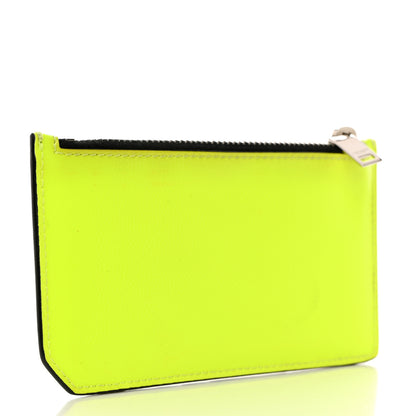 Saint Laurent Patent Calfskin 5 Fragments Zip Card Case Neon Yellow 3 of 8
