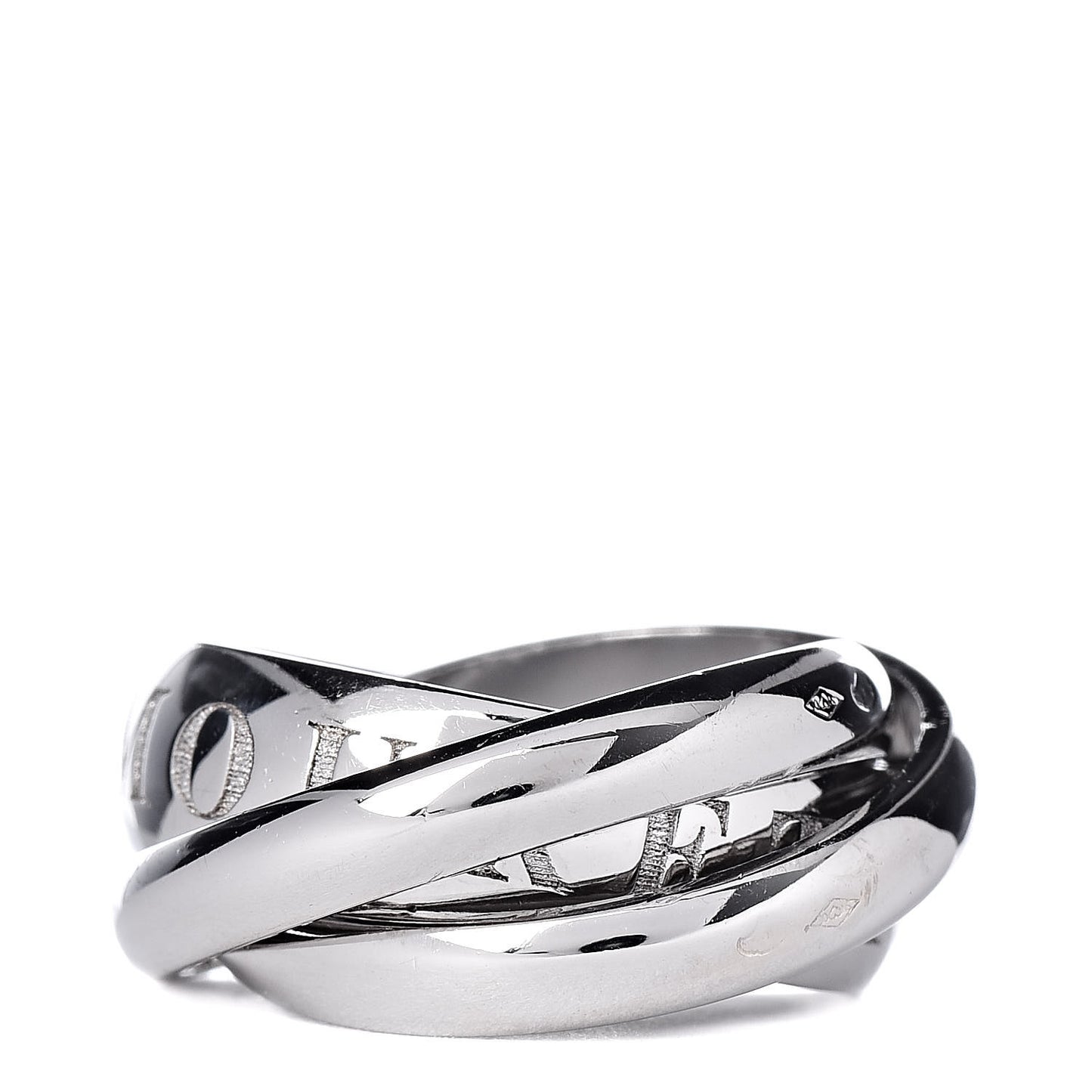 18K White Gold 98 Xmas Limited Trinity Ring 46 3.75