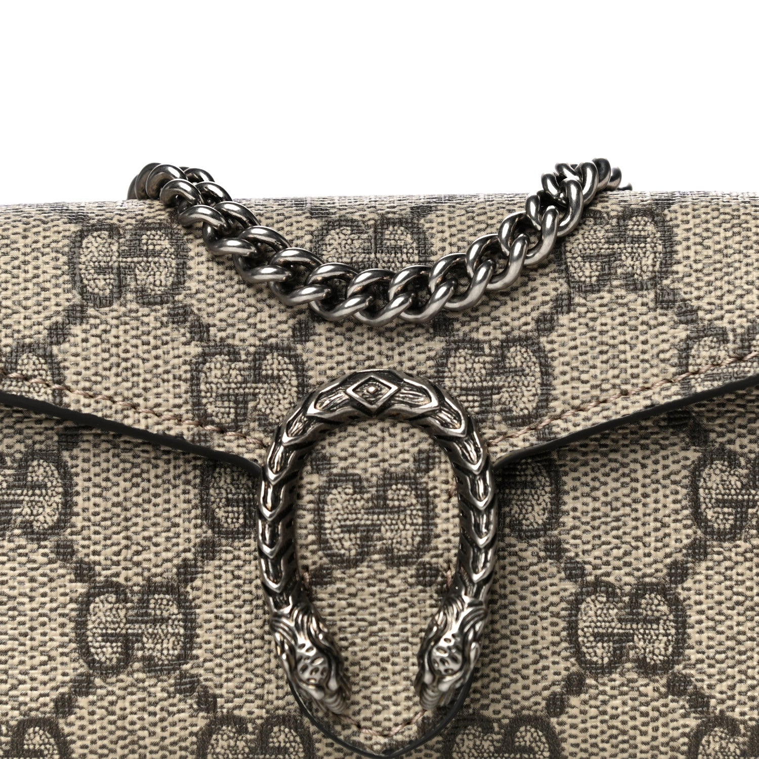 Gucci GG Supreme Monogram Dionysus Coin Purse Taupe 9 of 14