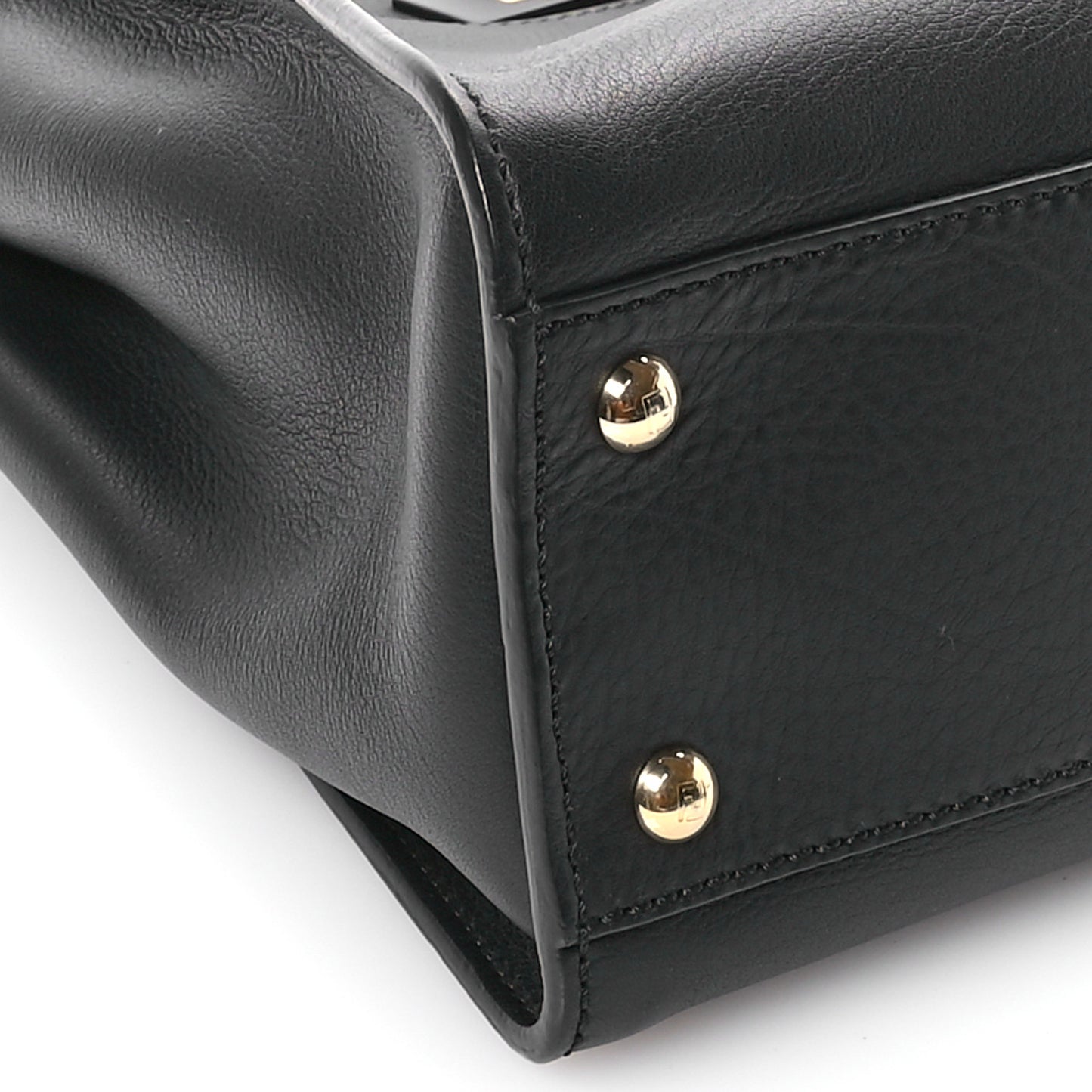 Vitello Seta Shiny Nappa Medium Peekaboo Iconic Satchel Black