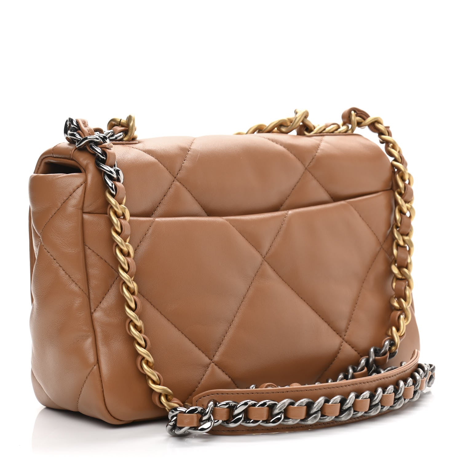 Chanel Lambskin Quilted Medium Chanel 19 Flap Brown 3 of 11