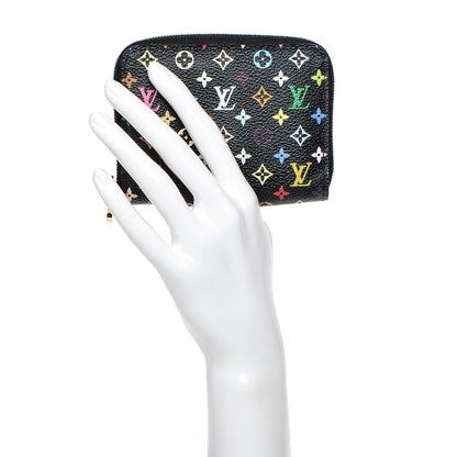 Louis Vuitton Monogram Multicolor Zippy Coin Purse Black Grenade 2 of 6