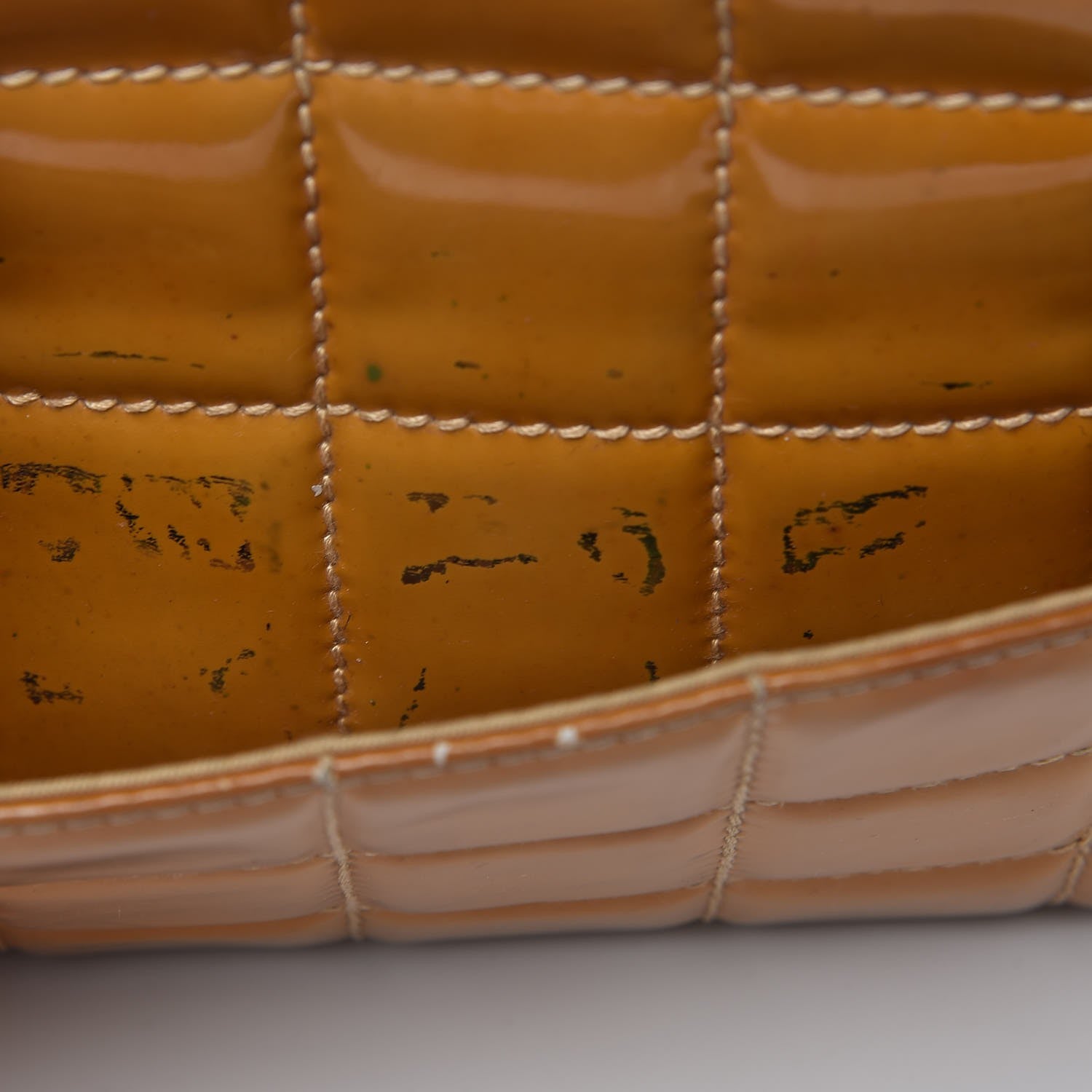 Chanel Patent Quilted Medium Chocolate Bar Flap Tan 20 of 20