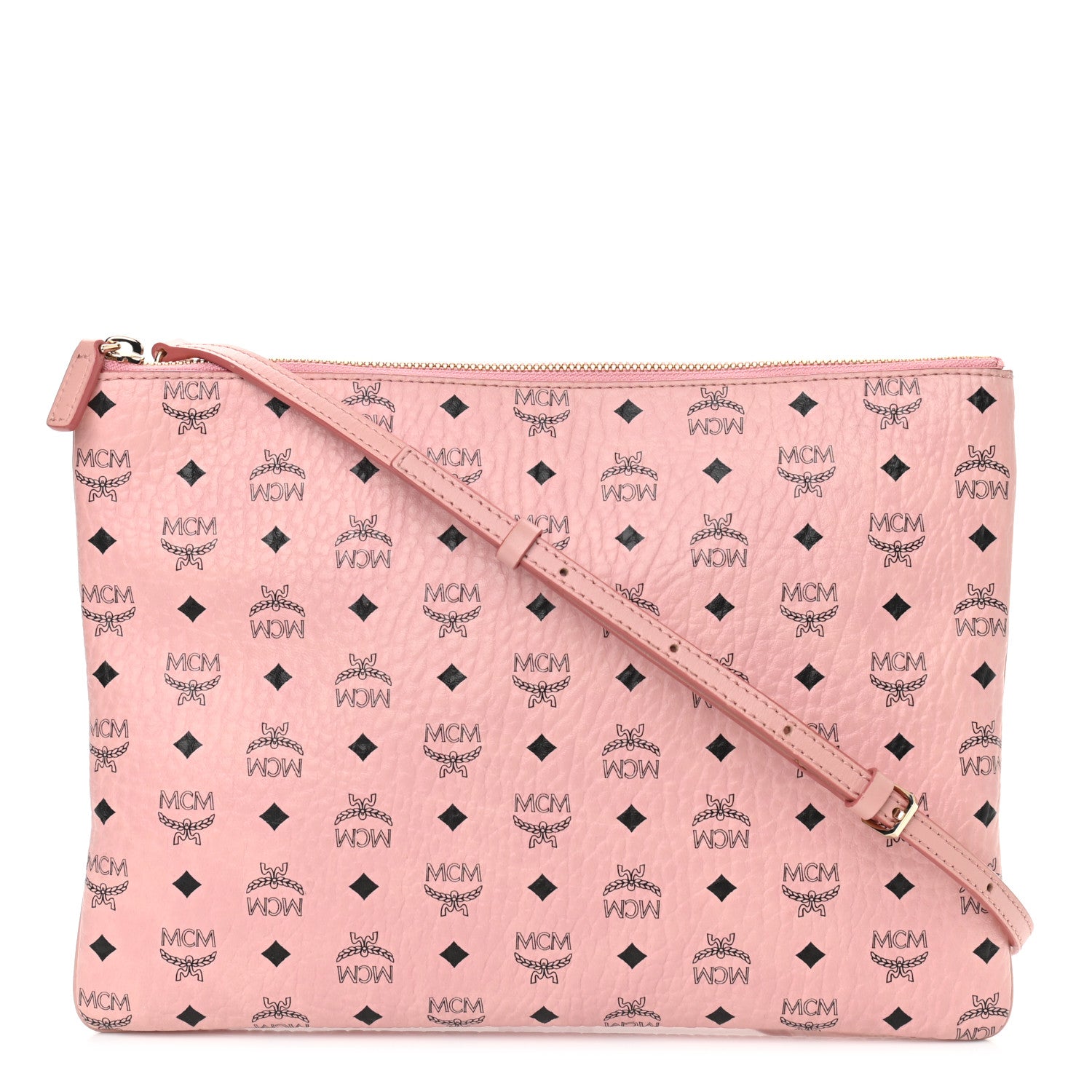 MCM Visetos Medium Crossbody Pouch Soft Pink 1 of 10
