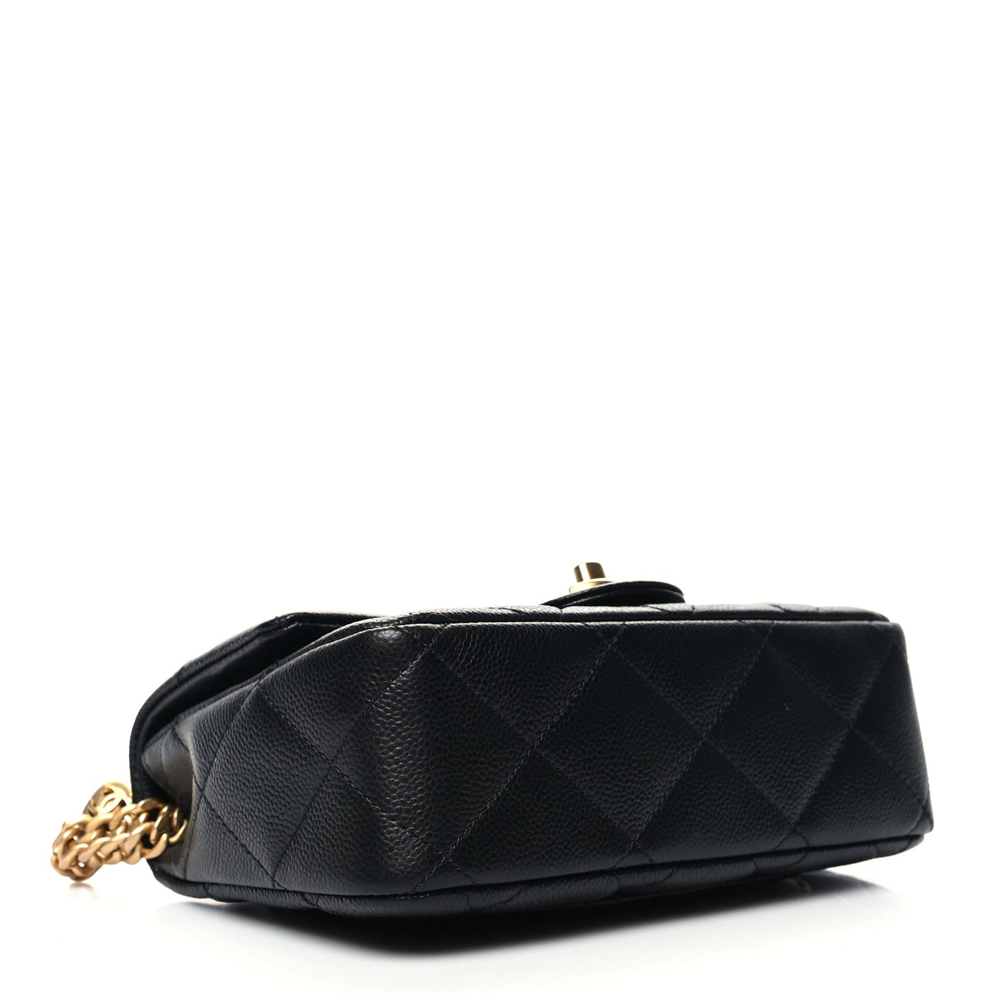 Caviar Quilted Mini Sweetheart Flap Black