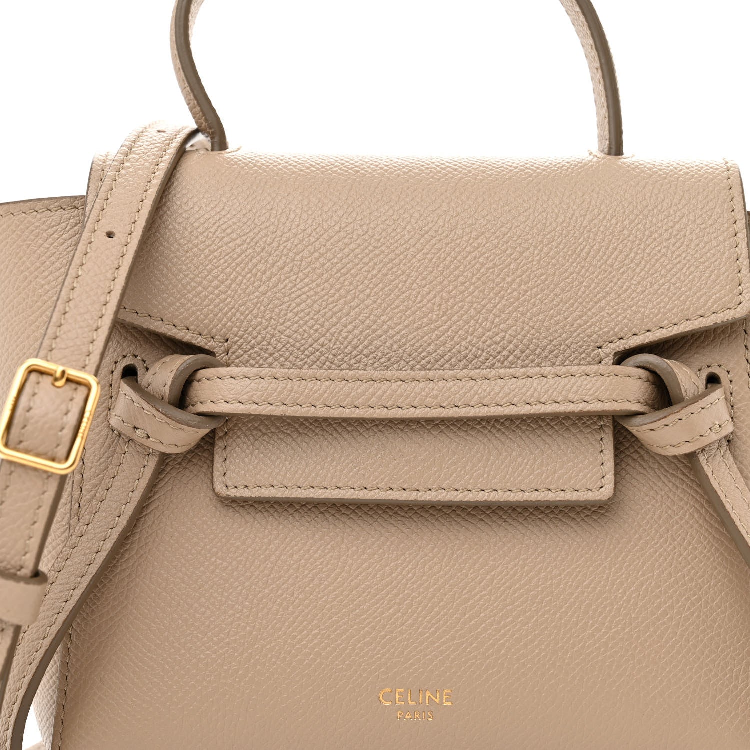 Celine Grained Calfskin Pico Belt Bag Light Taupe 7 of 9