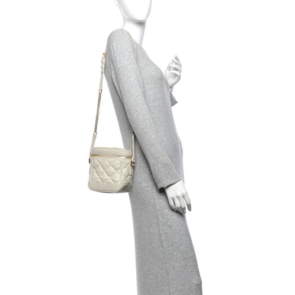 Saint Laurent Grain de Poudre Quilted 80's Vanity Bag Crema Soft 2 of 13