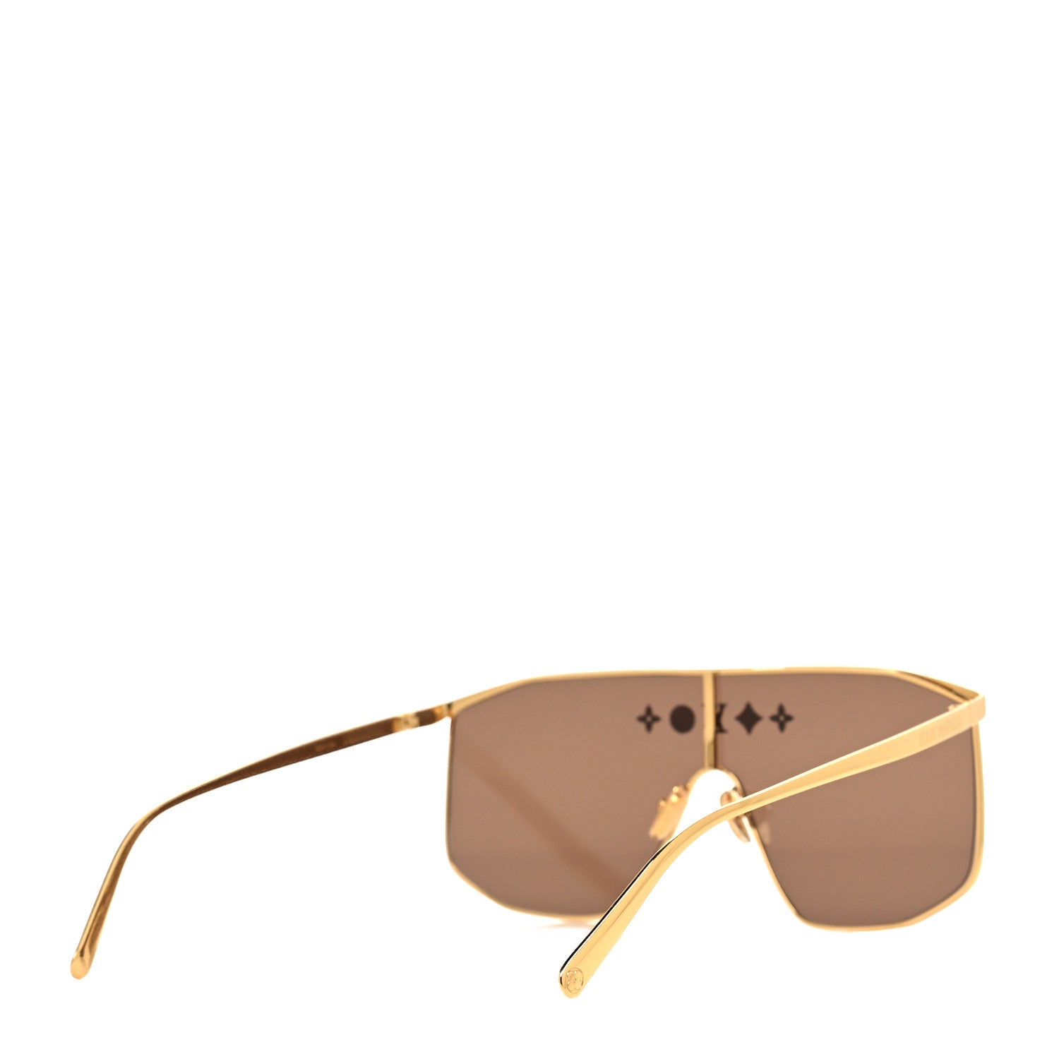 Louis Vuitton Metal LV Golden Mask Sunglasses Z1717U Gold 4 of 8