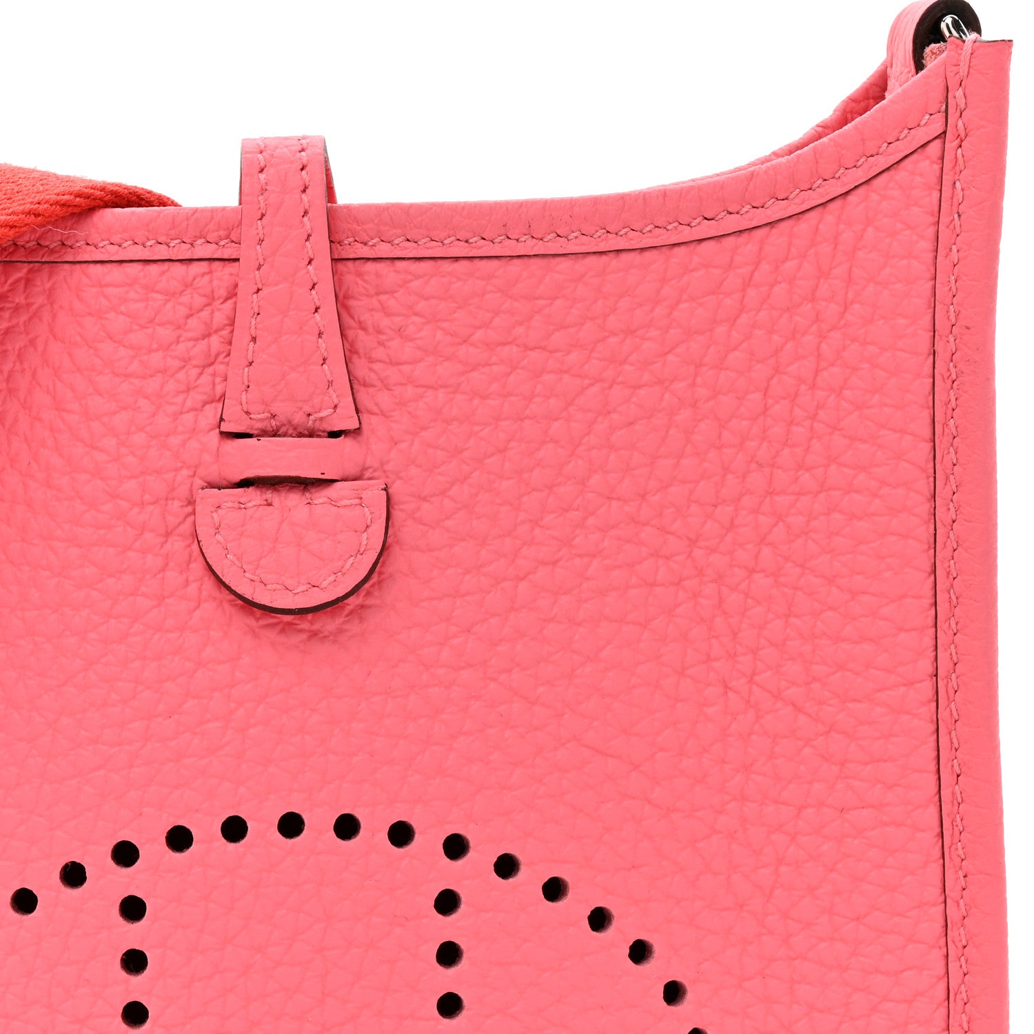 Hermes Taurillon Clemence Amazone Evelyne TPM Rose Azalee Rouge Pivoine 8 of 11
