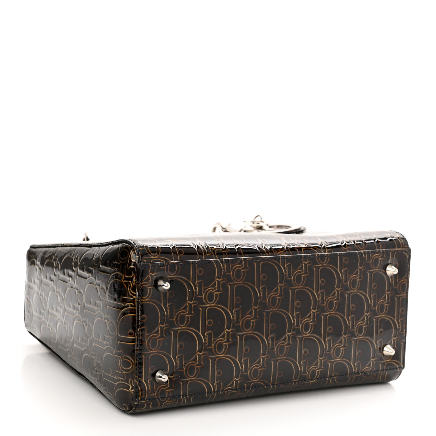 Christian Dior Patent Ultimate Medium Lady Dior Brown 4 of 10