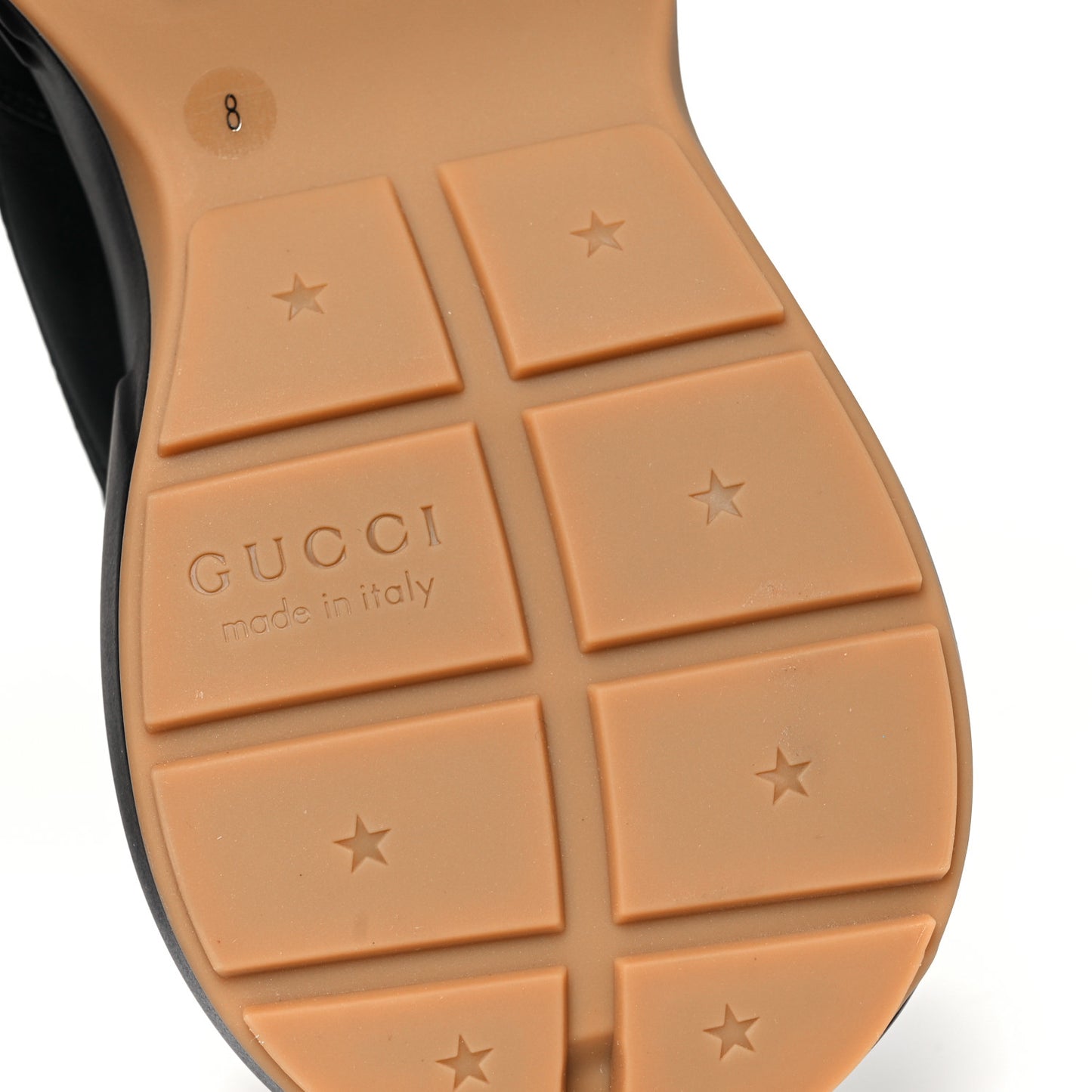 Calfskin Gucci Band Printed Mens Rhyton Sneakers 8 Apollo Black