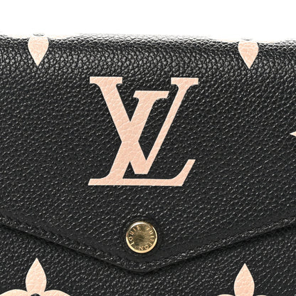 Louis Vuitton Monogram Empreinte Giant Sarah Wallet Black Beige 8 of 8