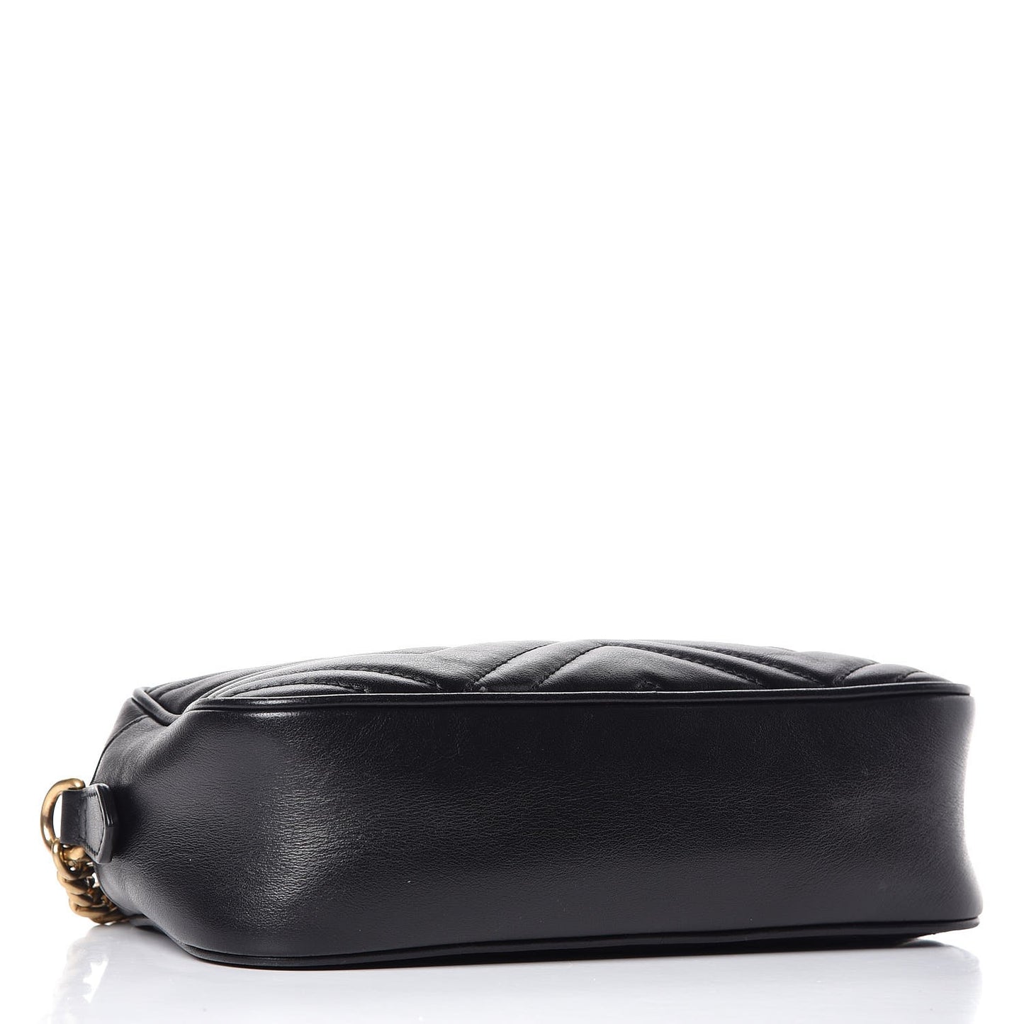 Calfskin Matelasse Small GG Marmont Chain Shoulder Bag Black