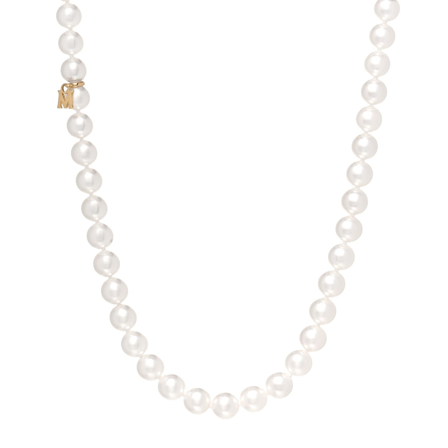 18K Yellow Gold Akoya Pearl 6-7mm Strand Necklace 16.5"