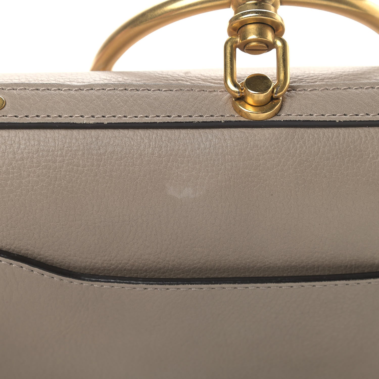 Chloe Calfskin Suede Medium Nile Bracelet Bag Motty Grey 5 of 8