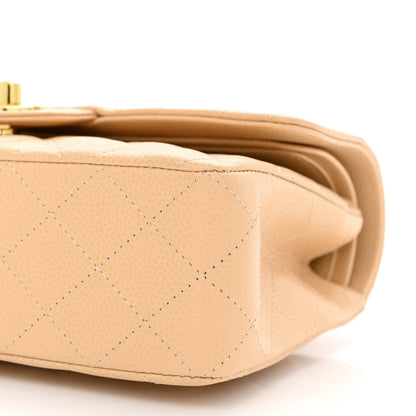 Chanel Caviar Quilted Small Double Flap Beige 10 of 10