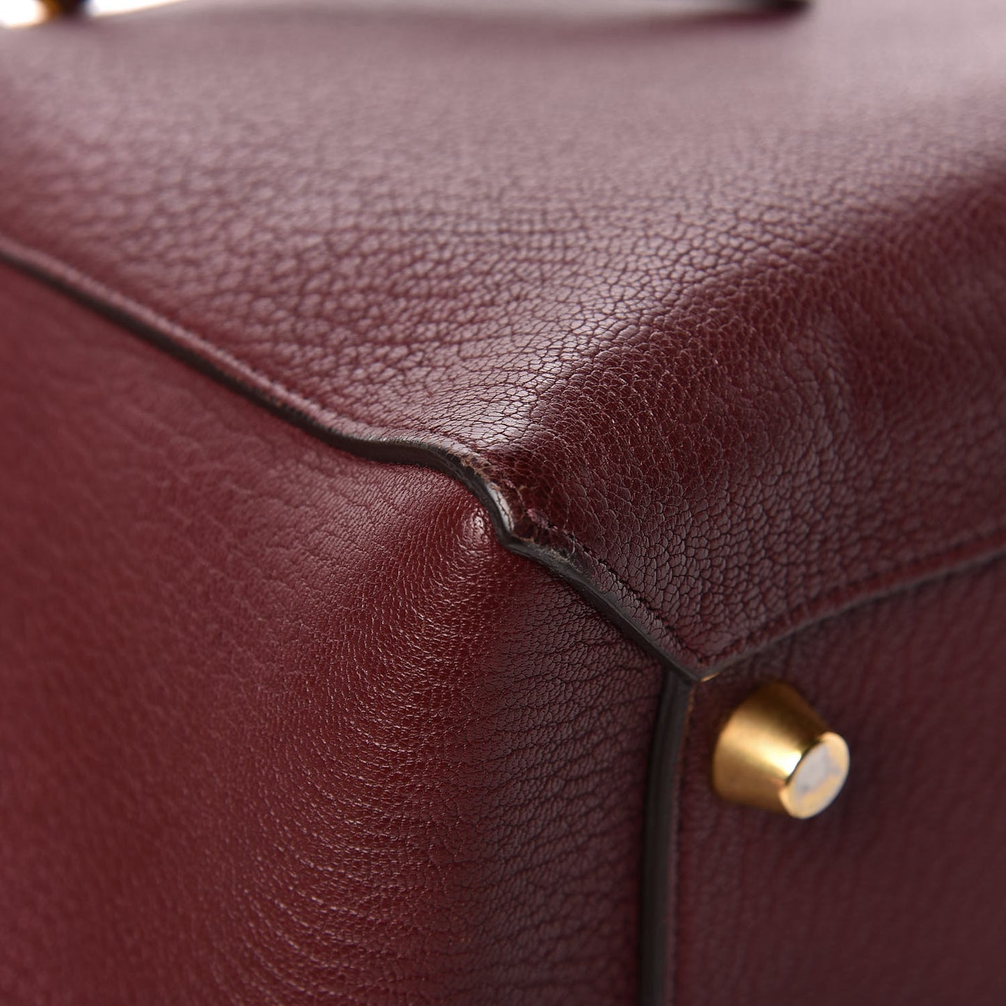 Goatskin Smooth Calfskin Mini Belt Bag Burgundy