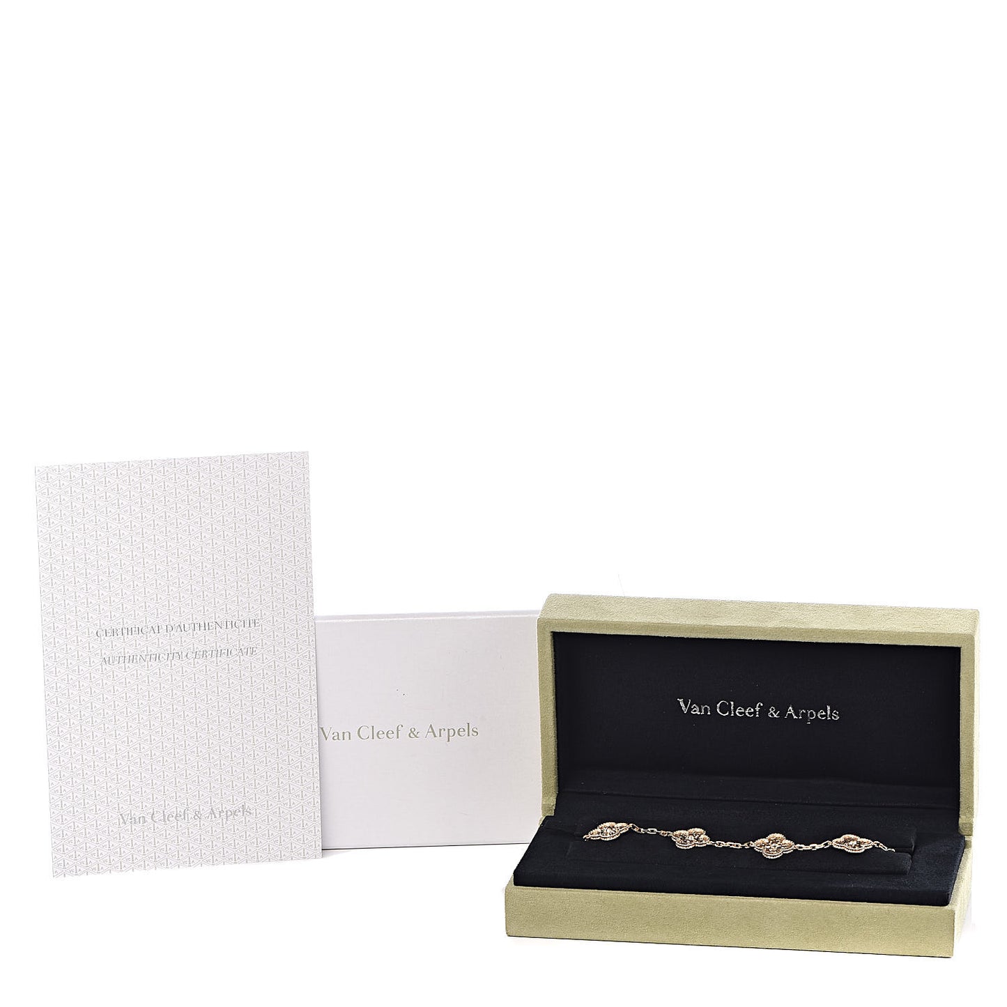 18K Yellow Gold 5 Motifs Vintage Alhambra Bracelet
