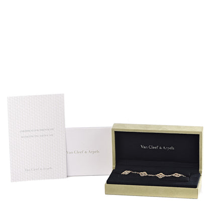 Van Cleef & Arpels 18K Yellow Gold 5 Motifs Vintage Alhambra Bracelet 5 of 5