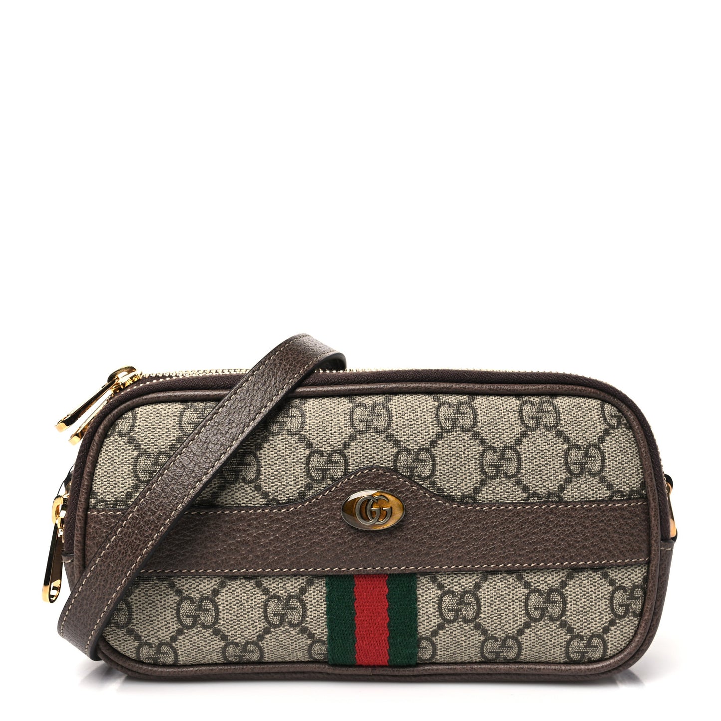 GG Supreme Monogram Web Mini Ophidia GG Bag Brown