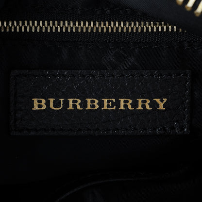 Burberry Signature Grain Calfskin Buckle Hobo Black 6 of 8