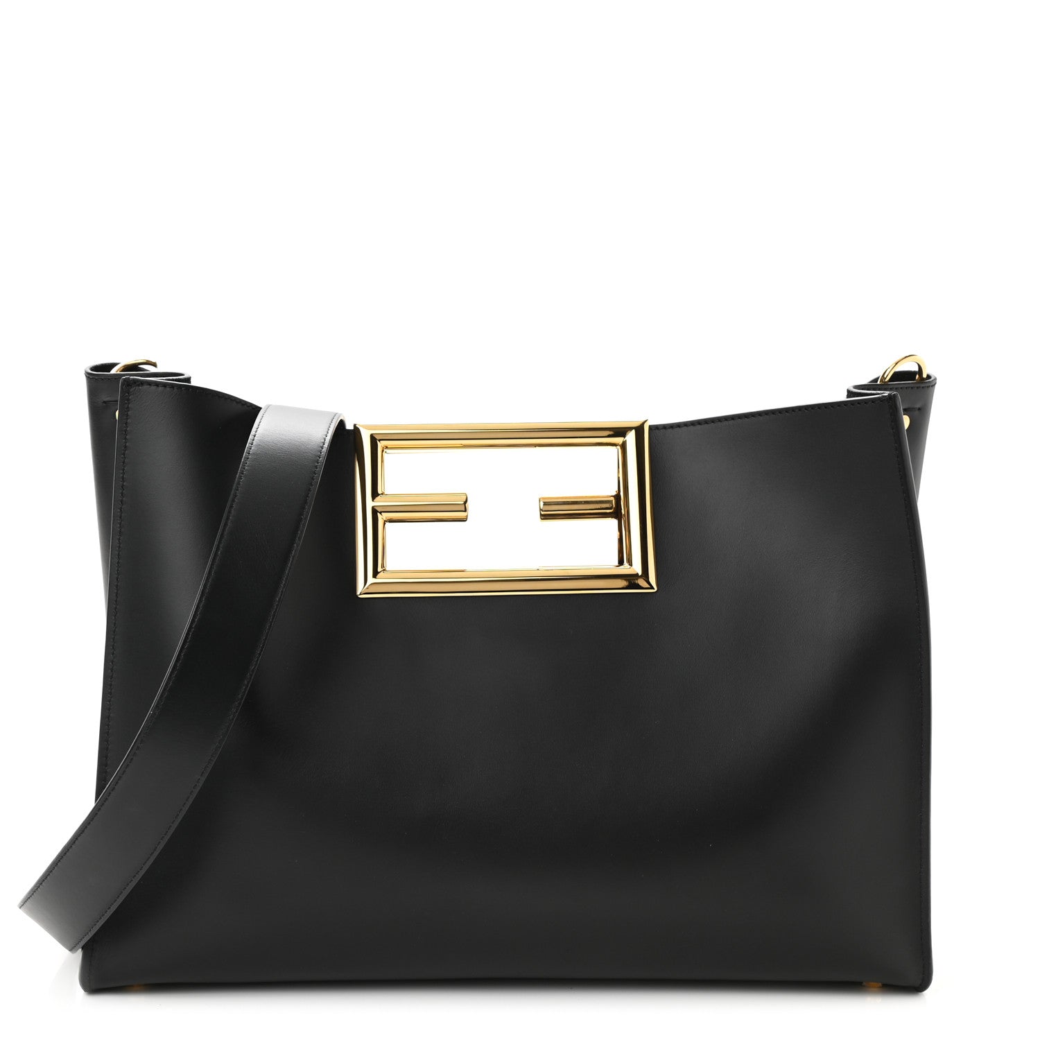 Fendi Vitello King Medium Fendi Way Tote Black 1 of 10